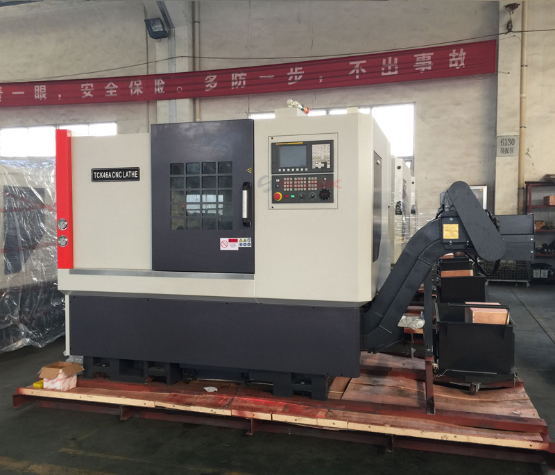 斜床身数控车床TCK46A斜轨数控车床液压尾座整体床身台湾线轨斜车