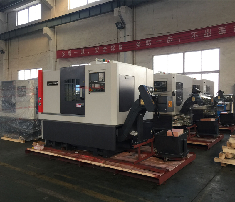 斜床身数控车床TCK46A斜轨数控车床液压尾座整体床身台湾线轨斜车